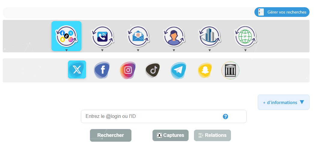 InvestigUser Dashboard